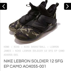 Nike Lebron Soldier “Camo” basketball shoes